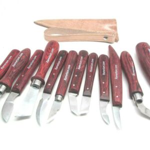 12-piece wood carving knife set with chip knives from UJ Ramelson
